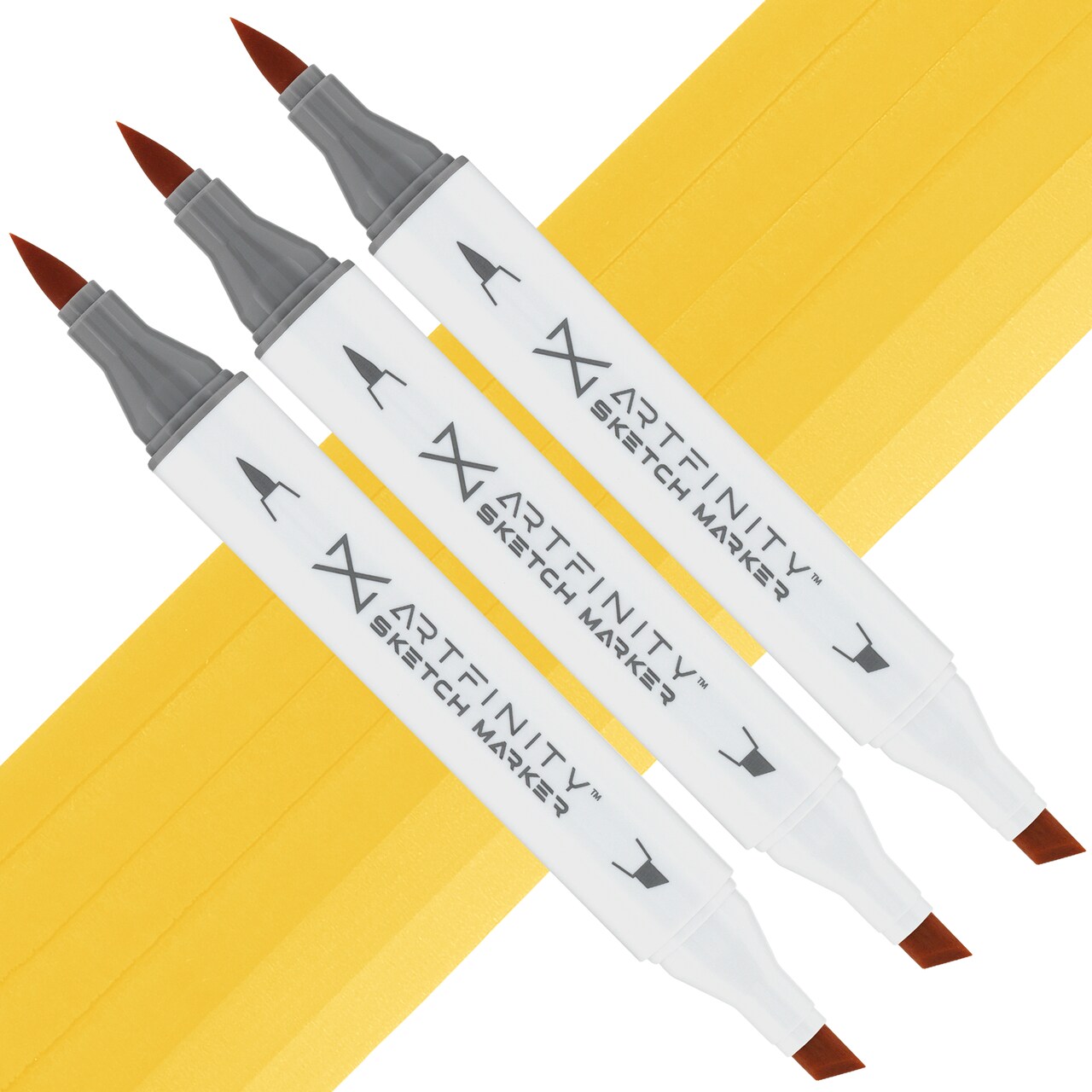 Artfinity Sketch Marker Sets - Set of 3 - Yellow Cab Y2-35, Vibrant, Professional, Dye-Based Alcohol Markers for Artists, Drawing, Travel, & More